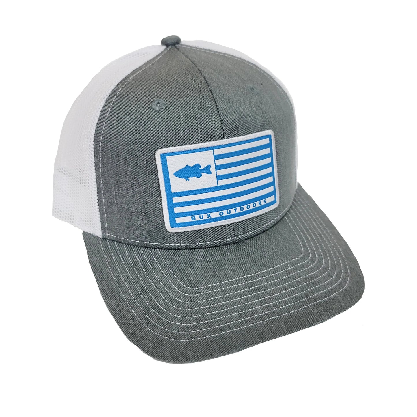 BUX Fish Flag Hat - Grey/White