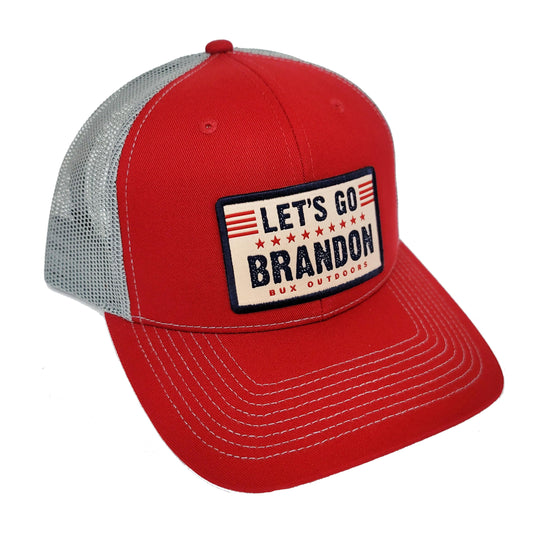 BUX Let's Go Brandon Hat - Red/Grey