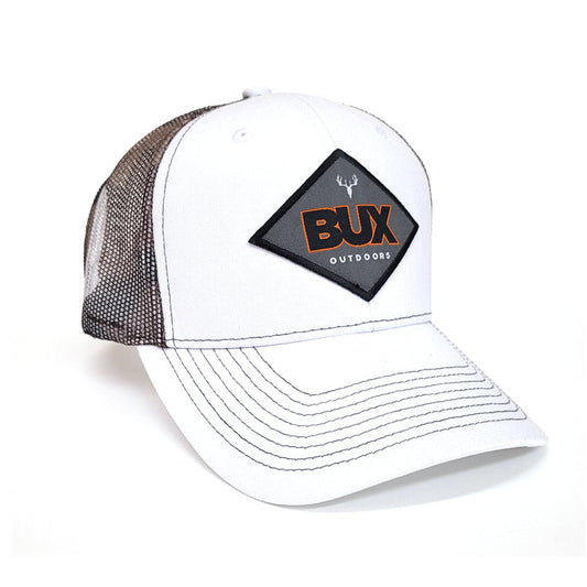 Bux Diamond Deer Logo Hat - White/Camp