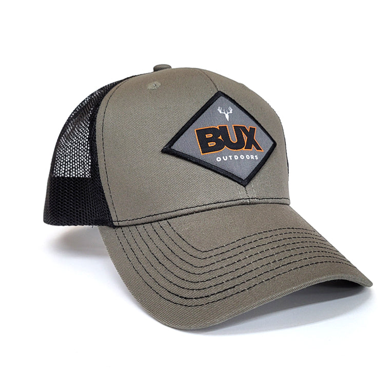 Bux Diamond Deer Logo Hat - Olive/Black