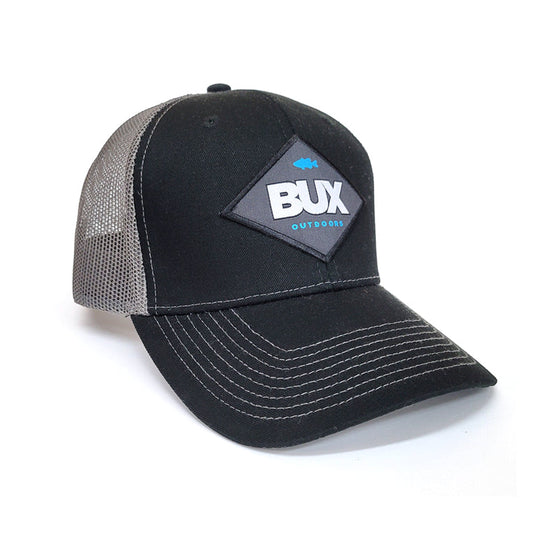 BUX Diamond Fish Patch Hat -Charcoal/Grey