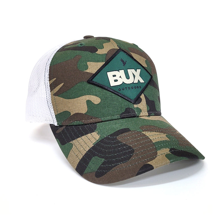 BUX Diamond Duck Patch Hat - Camo/White